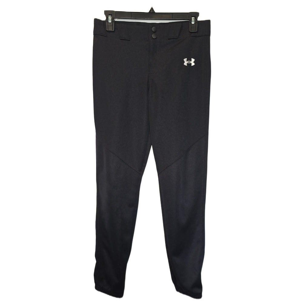 Under Armour Youth Baseball Pants Black YL Large Athletic Softball Tapered Leg